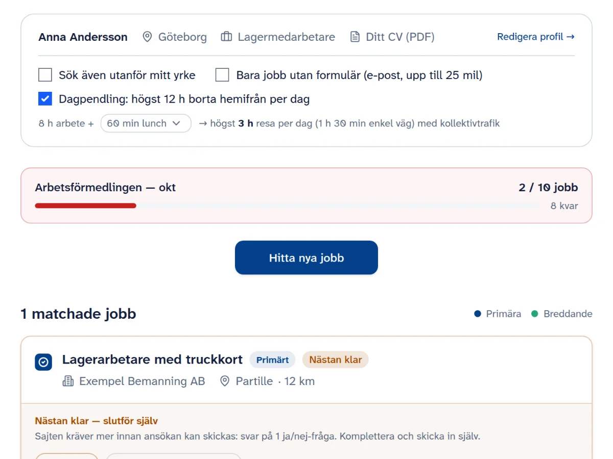 Välj hur du ska söka