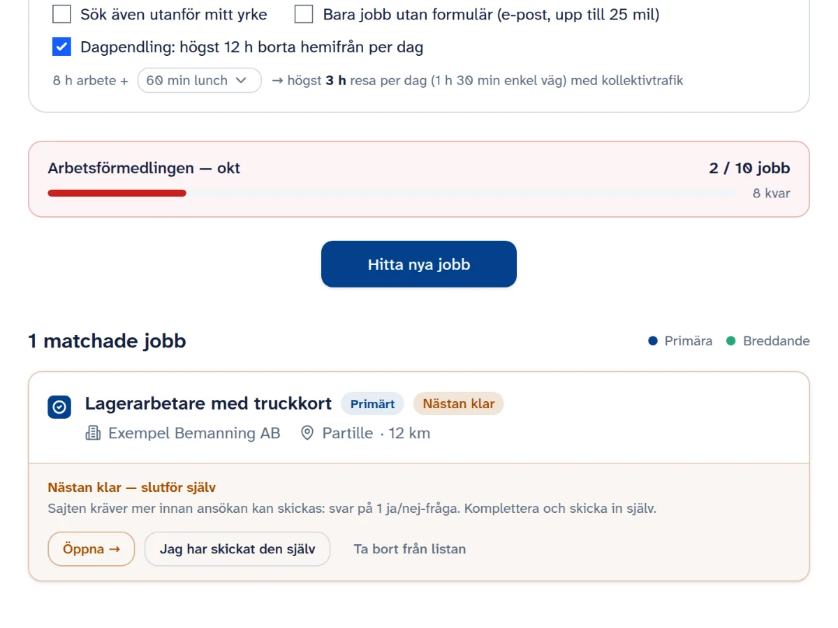 Osäkert? Då stannar den